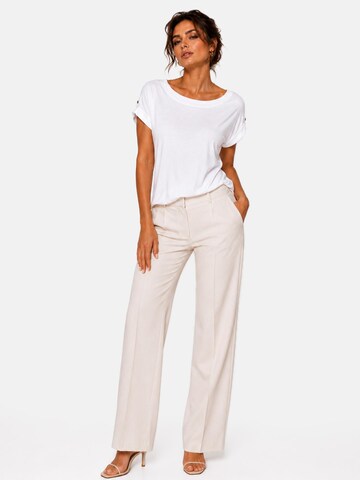 T-shirt 'Blouse - Boat neckline plain' REGINA FASHION en blanc