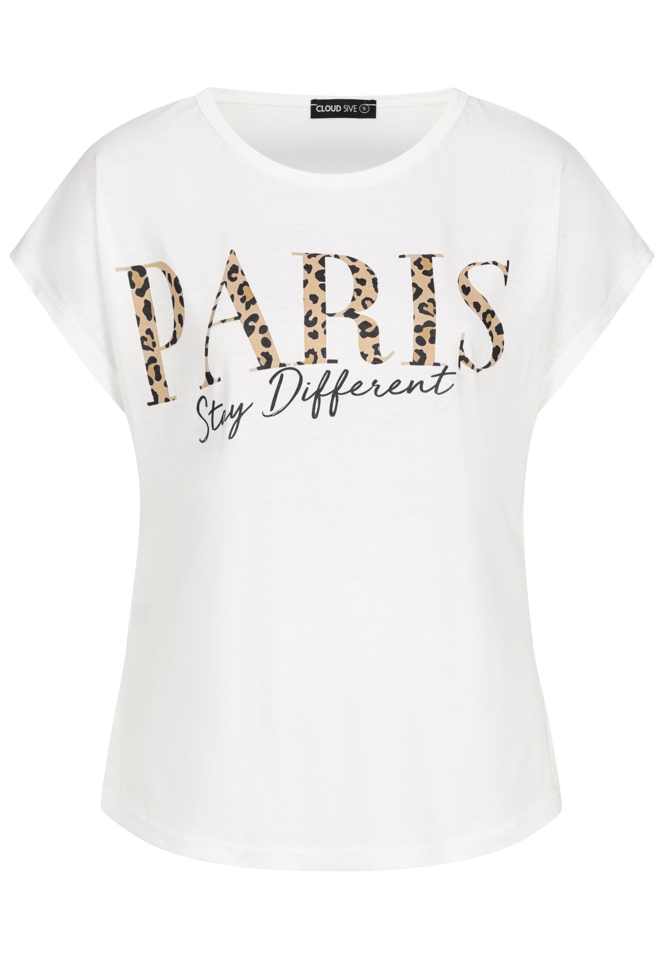 Cloud5ive Tričko 'Paris' – bílá: přední strana