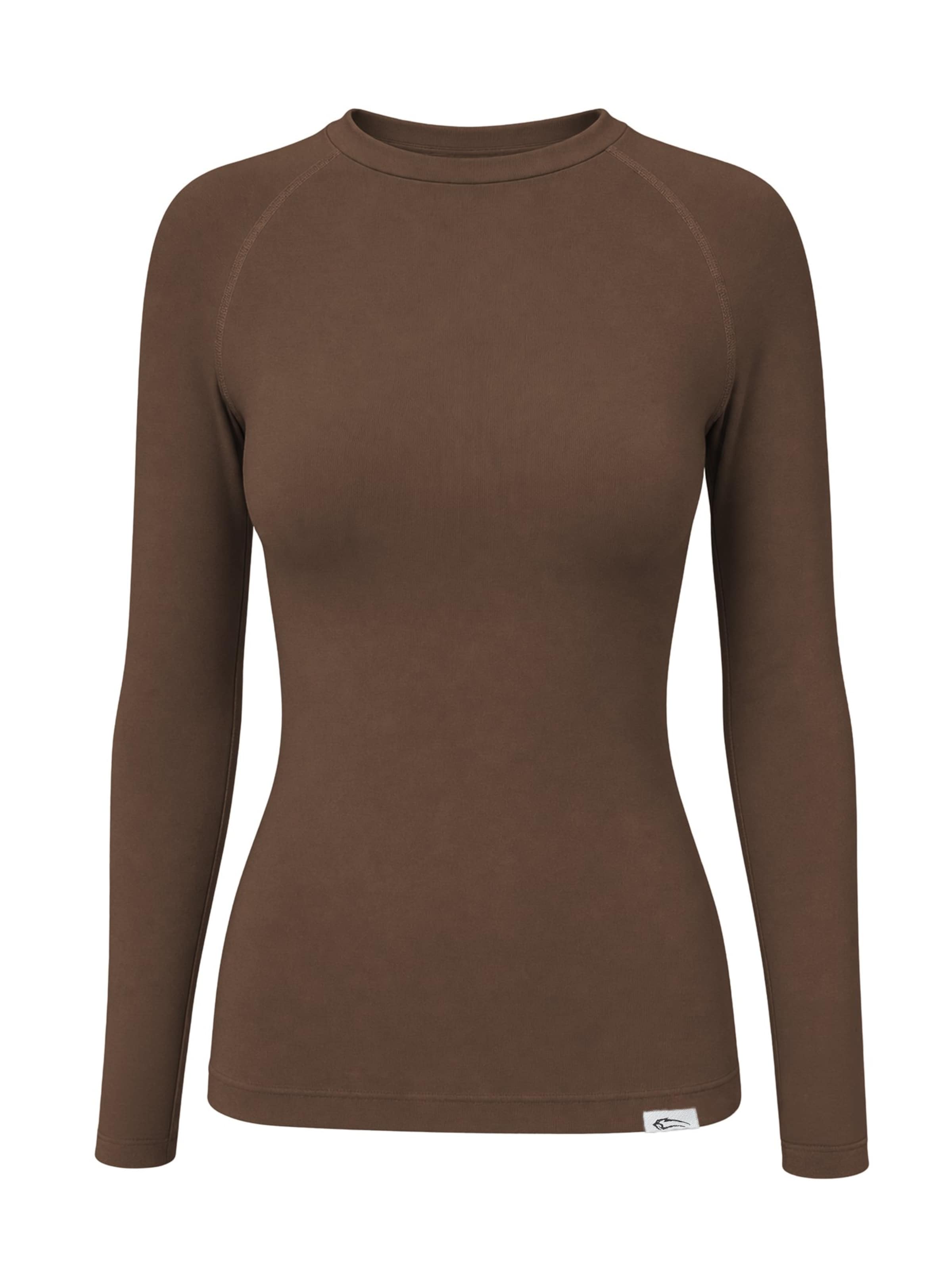 T-shirt ' Lyana ' Smilodox en marron : devant