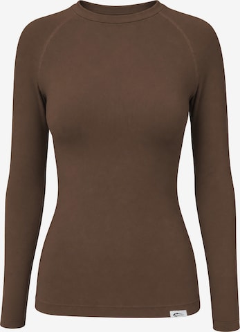 T-shirt ' Lyana ' Smilodox en marron : devant