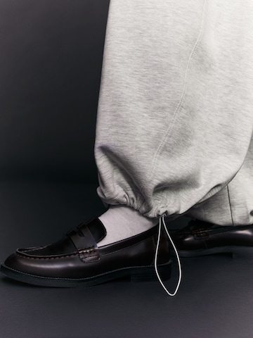 Bershka Barrel Nadrág - szürke