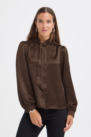 Pulz Blouse in Bruin: voorkant