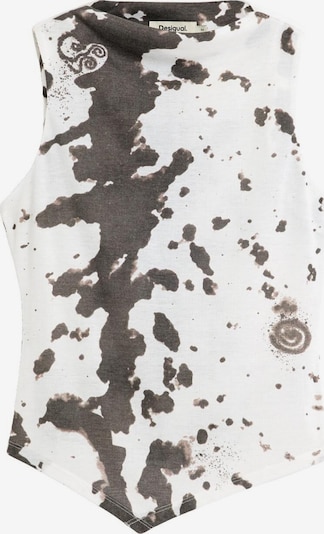 Desigual Majica veličine L u tamno smeđa / bijela, Pregled proizvoda