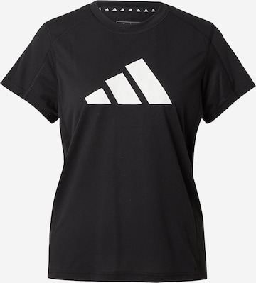 T-shirt fonctionnel ADIDAS PERFORMANCE en noir : devant
