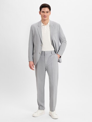 HUGO Regular Pleated Pants 'Teagan' in Grey