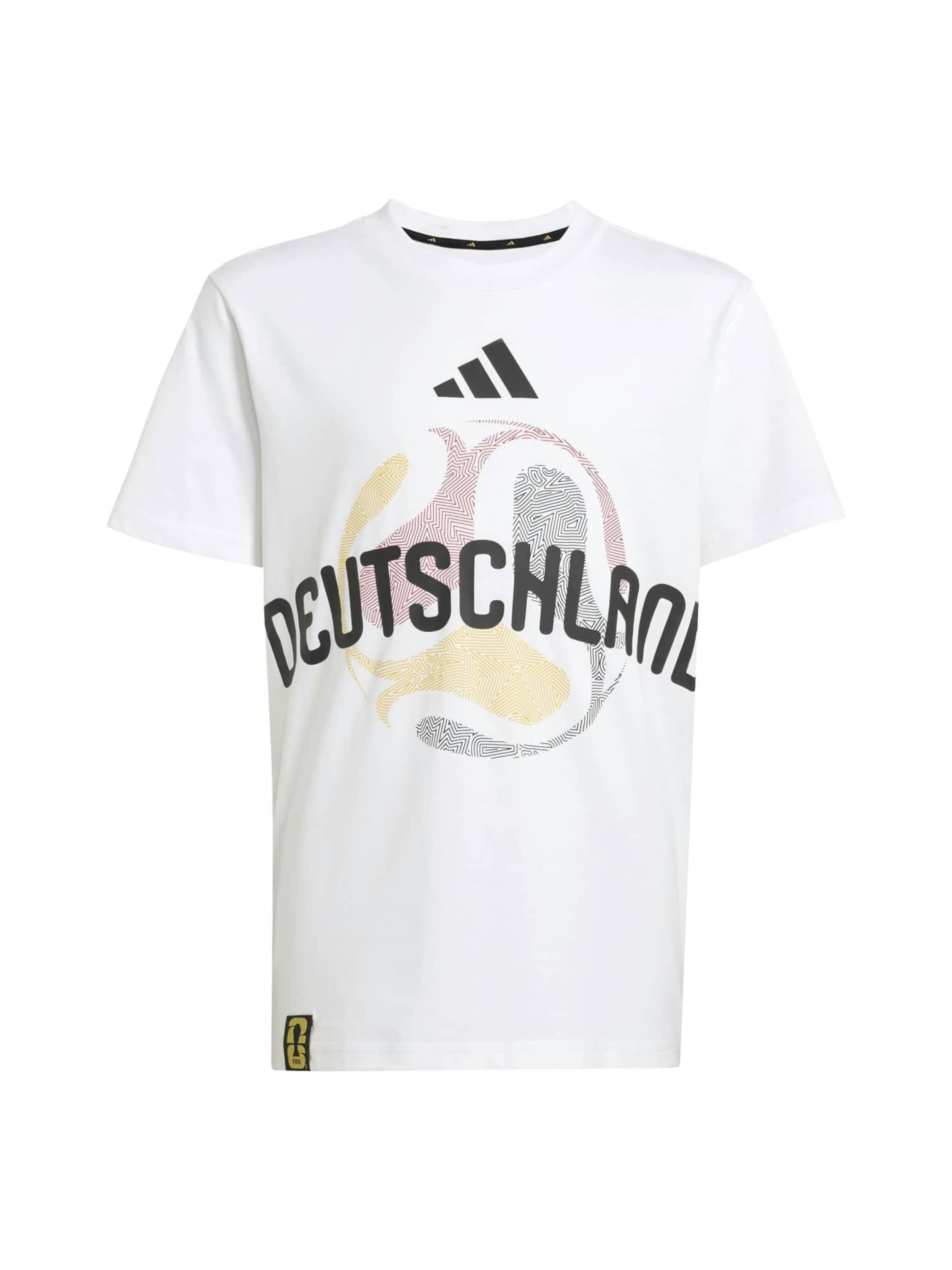 balts ADIDAS PERFORMANCE Sporta krekls 'FIFA Fussball-Weltmeisterschaft 26™ Deutschland': no priekšpuses