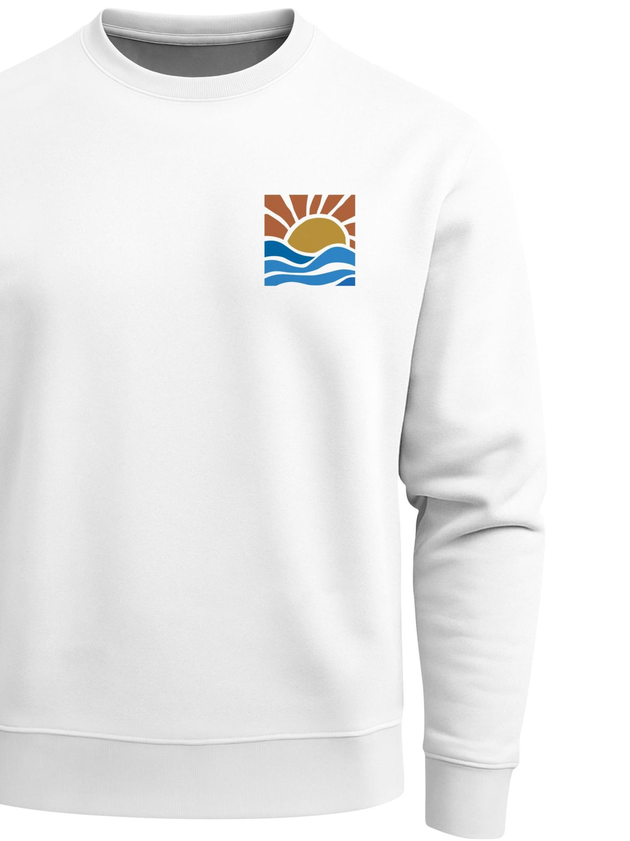 Neverless Sweatshirt 'Sun Wave Batch' in White