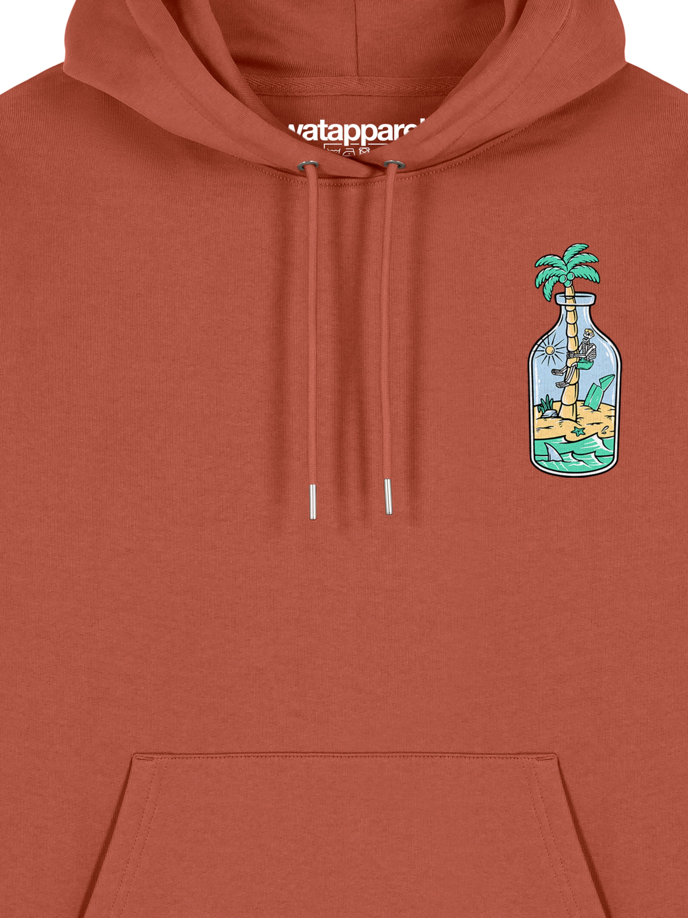 Watapparel Sweatshirt ' Holiday in a bottle ' in Brown