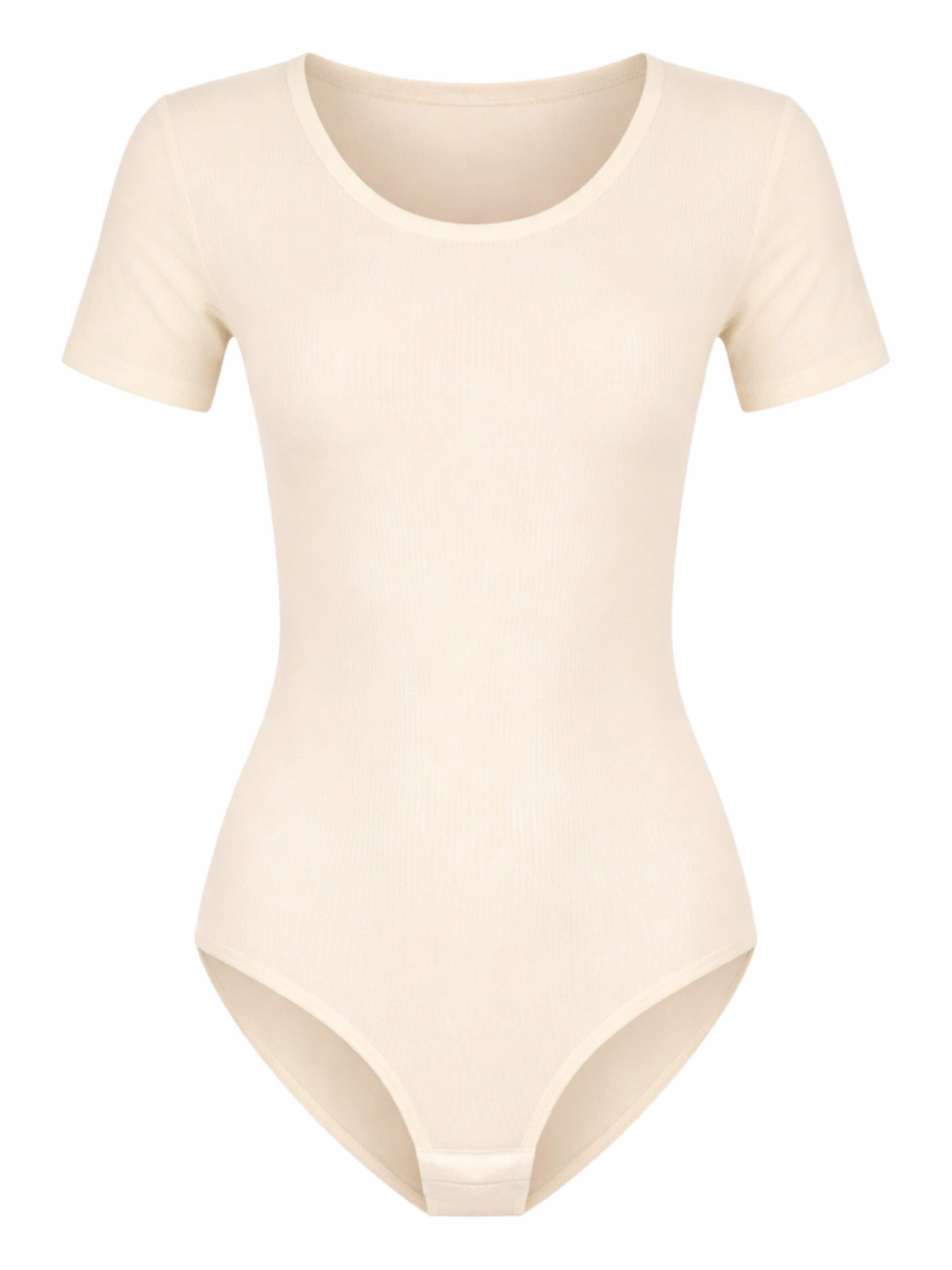 Evoni Bodysuit in Beige: front