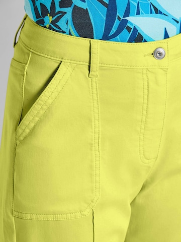 Coupe slim Pantalon 'Sara' Goldner en vert