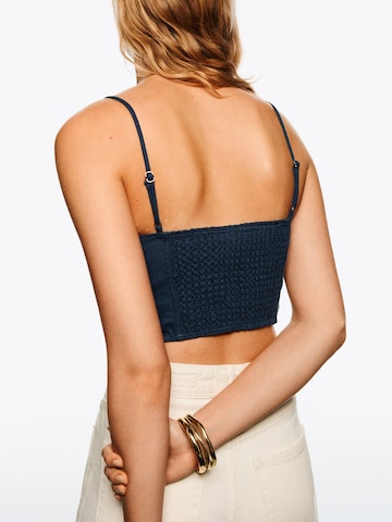 Bershka Top in Blau