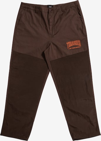 Regular Pantalon 'Field Crew' HUF en marron : devant