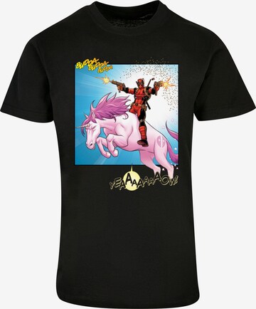 ABSOLUTE CULT T-Shirt 'Deadpool - Unicorn Battle' in Schwarz: predná strana