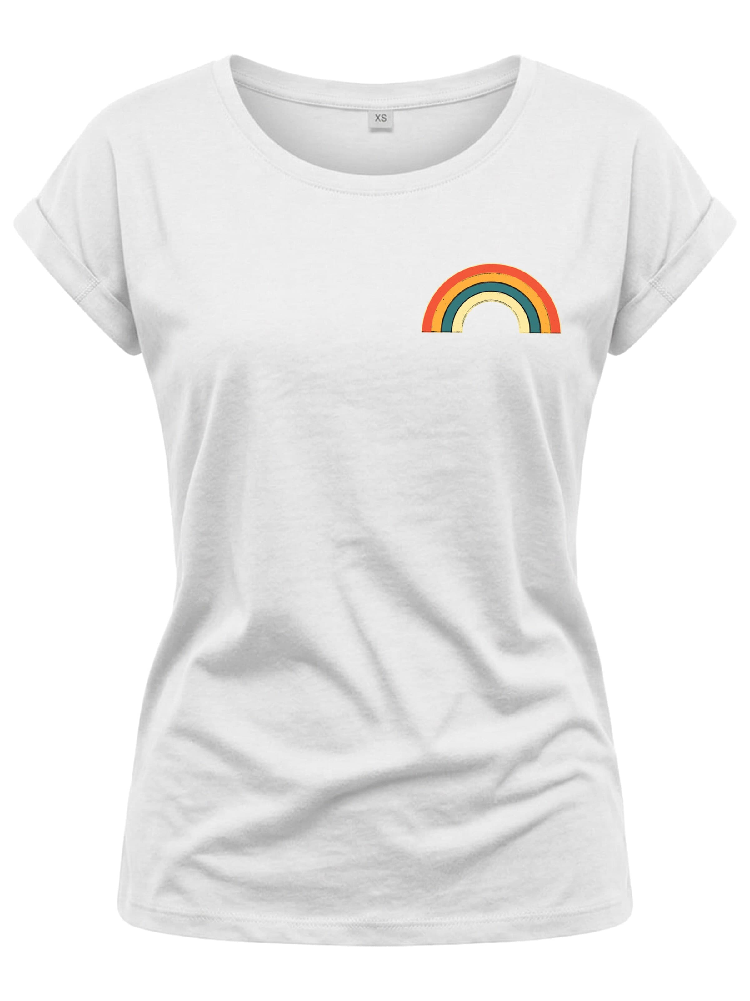 MAKAYA Shirt 'Rainbow' in White: front