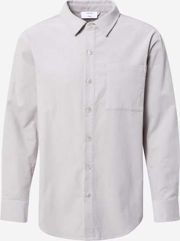 DAN FOX APPAREL Regular fit Button Up Shirt 'Eddi' in Grey: front