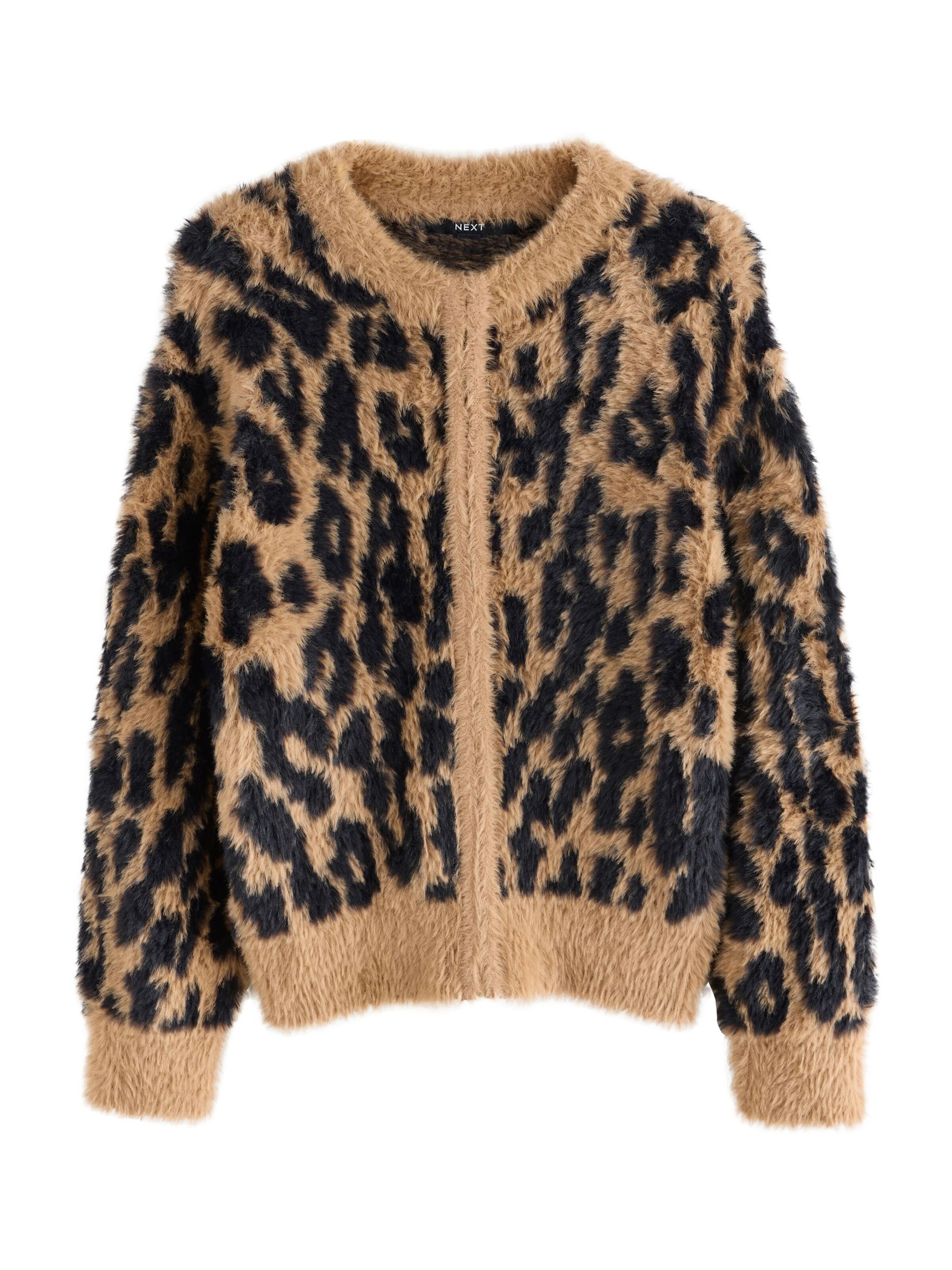 Next Knit Cardigan in Brown: front