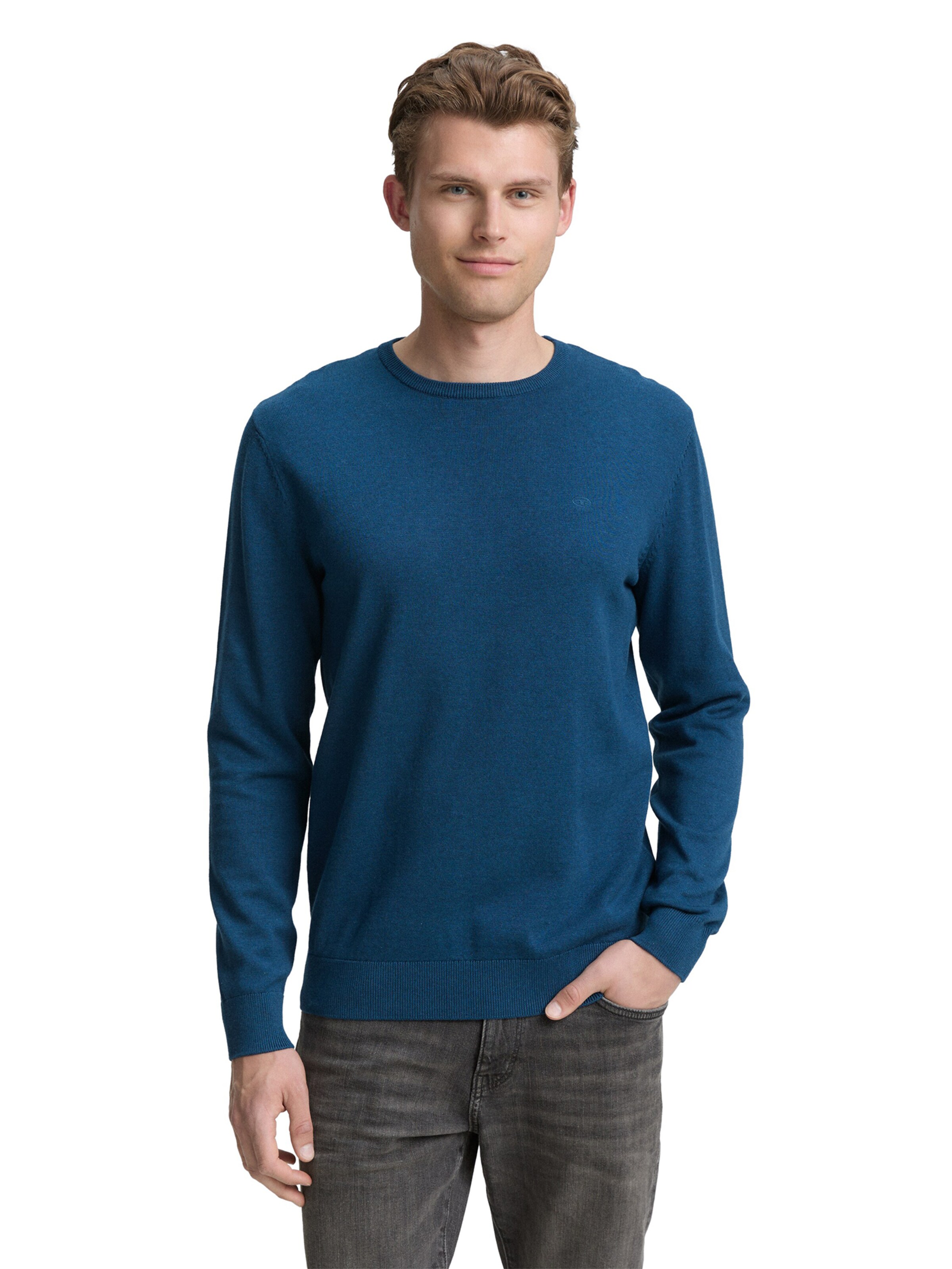 TOM TAILOR Regular fit Sweater in Blue: front