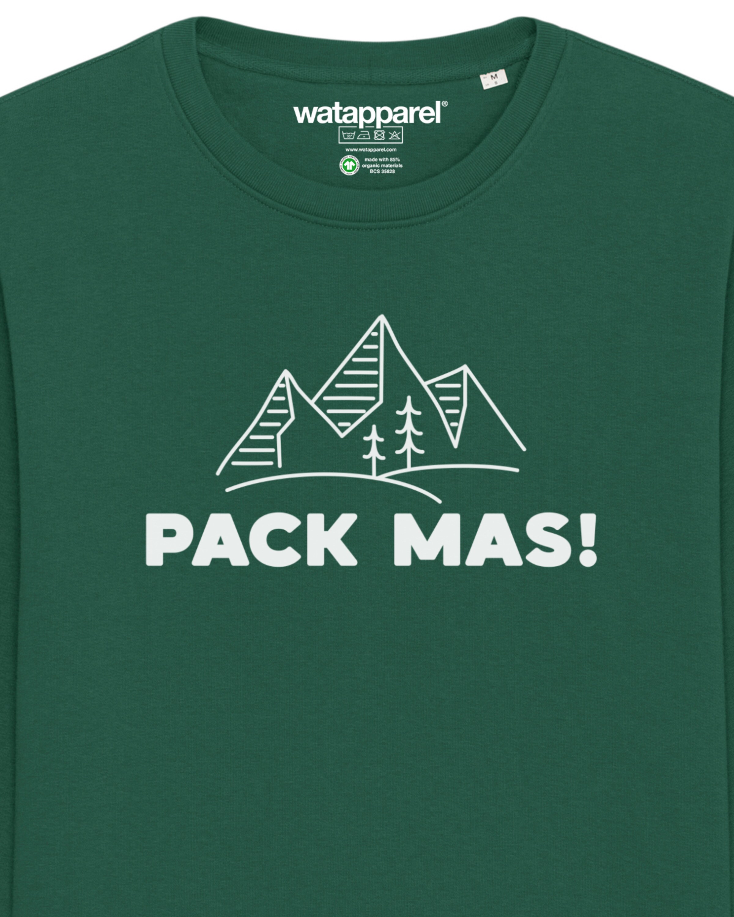 Felpa ' Pack mas! ' di Watapparel in verde