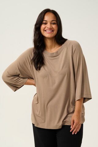 KAFFE CURVE - Camisa 'KC Anita' em bege: frente