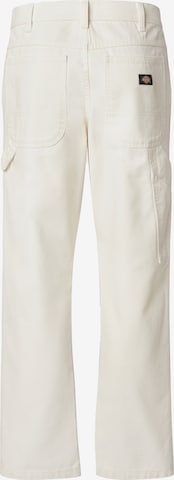 DICKIES tavaline Klapptaskutega püksid 'Carpenter', värv valge