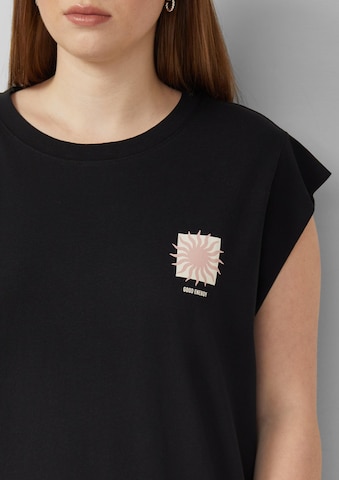 QS T-Shirt in Schwarz