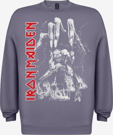 Sweat-shirt 'Iron maiden Iron maiden Number Of The Beast Hand Sweatshirt Sweatshirt' Iron Maiden en gris : devant