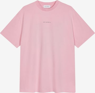 OH APRIL Shirt 'Hot Mum' in Roze: voorkant