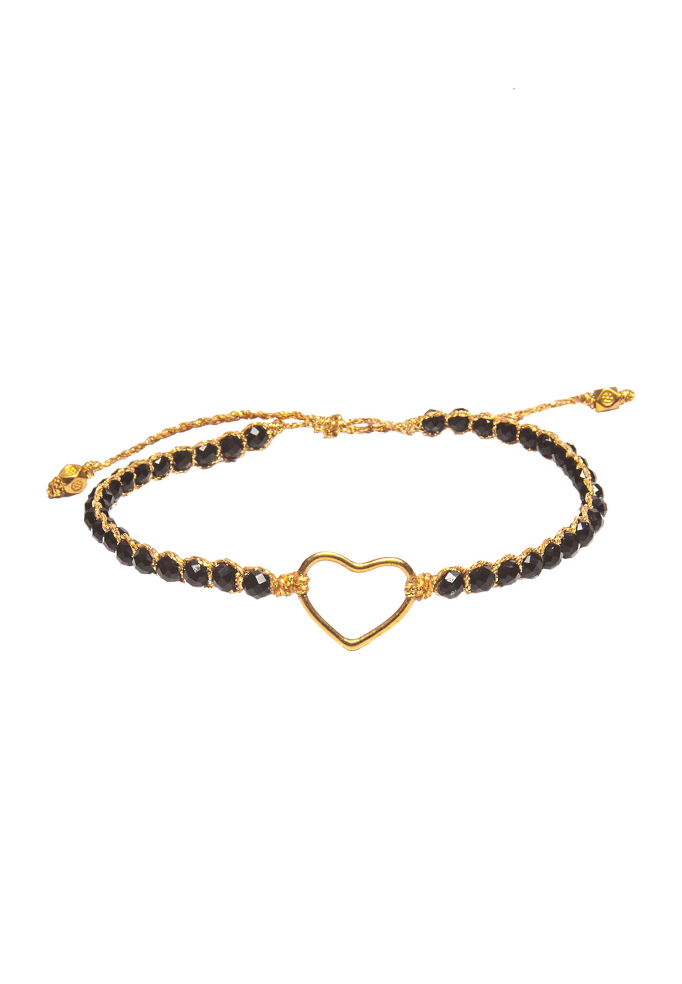 Bracelet Samapura Jewelry en noir : devant