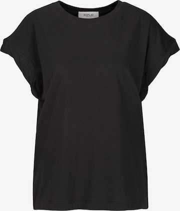 T-shirt REPLAY en noir : devant