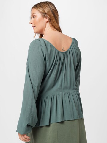 ONLY Curve Blouse 'NORA ALMA' in Groen