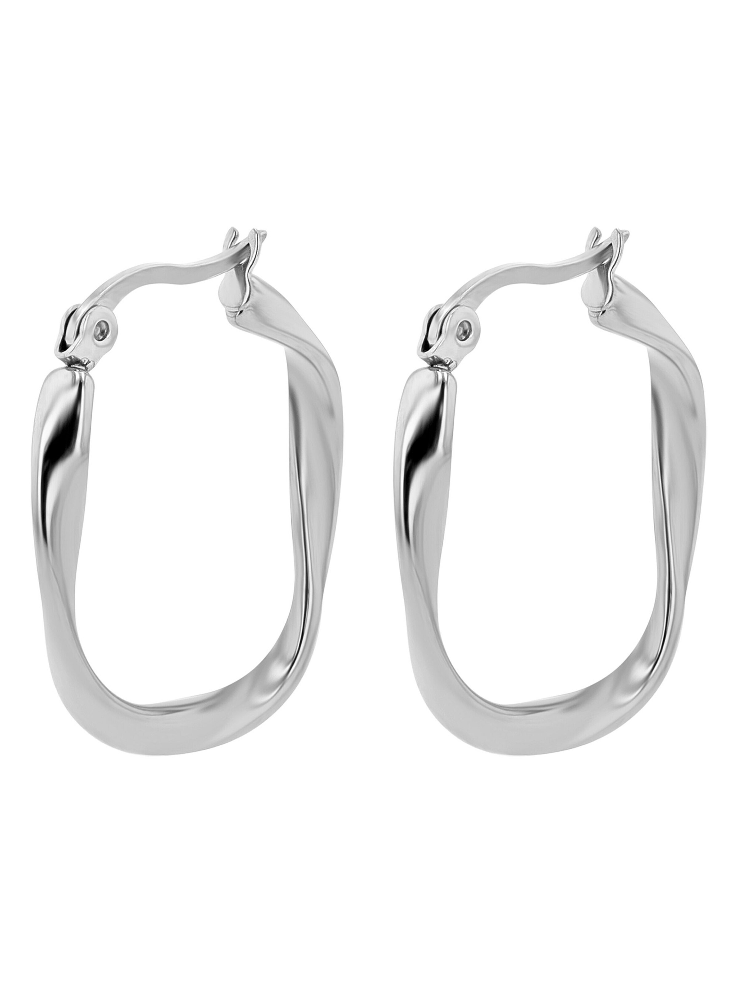 Akzent Earrings '"Aelia" aus langlebigem Edelstahl, wasserfest, Ø 20 mm' in Silver