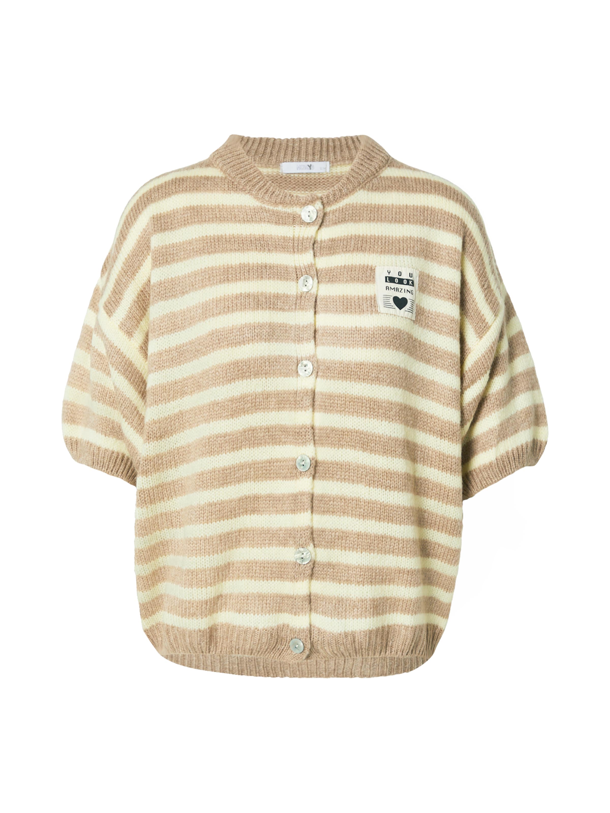 Hailys Strickjacke 'Av44a' in Gelb: Vorderseite