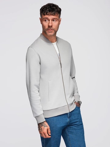Ombre Sweat jacket 'OM-SSZP-0238' in Grey