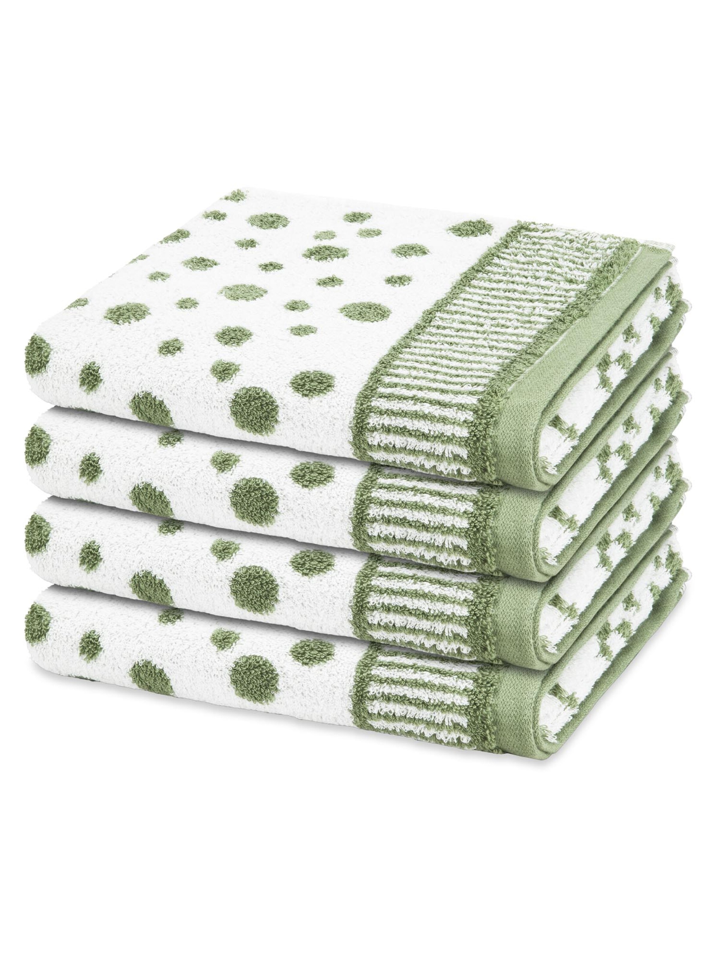 ROSS Towel 'Punkte allover' in Green: front