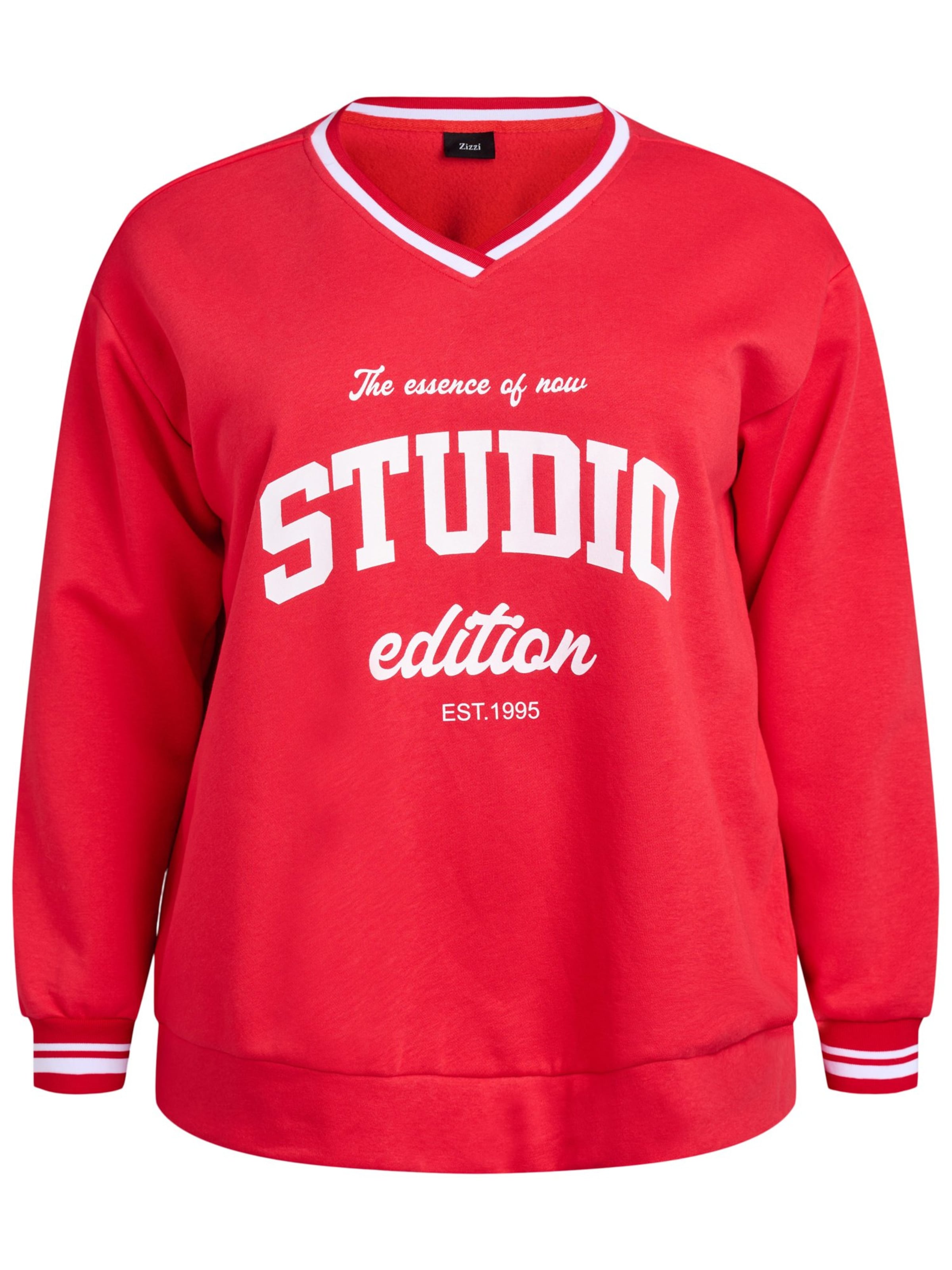 Zizzi Sweatshirts in Rot: Vorderseite