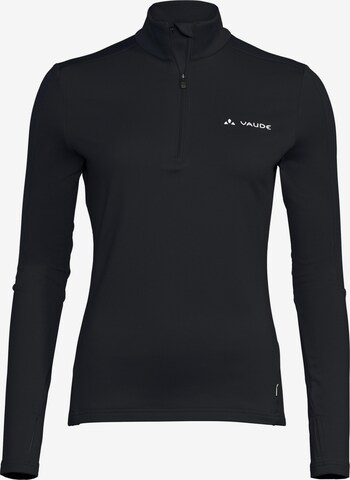 VAUDE Athletic Sweater 'Livigno' in Black: front