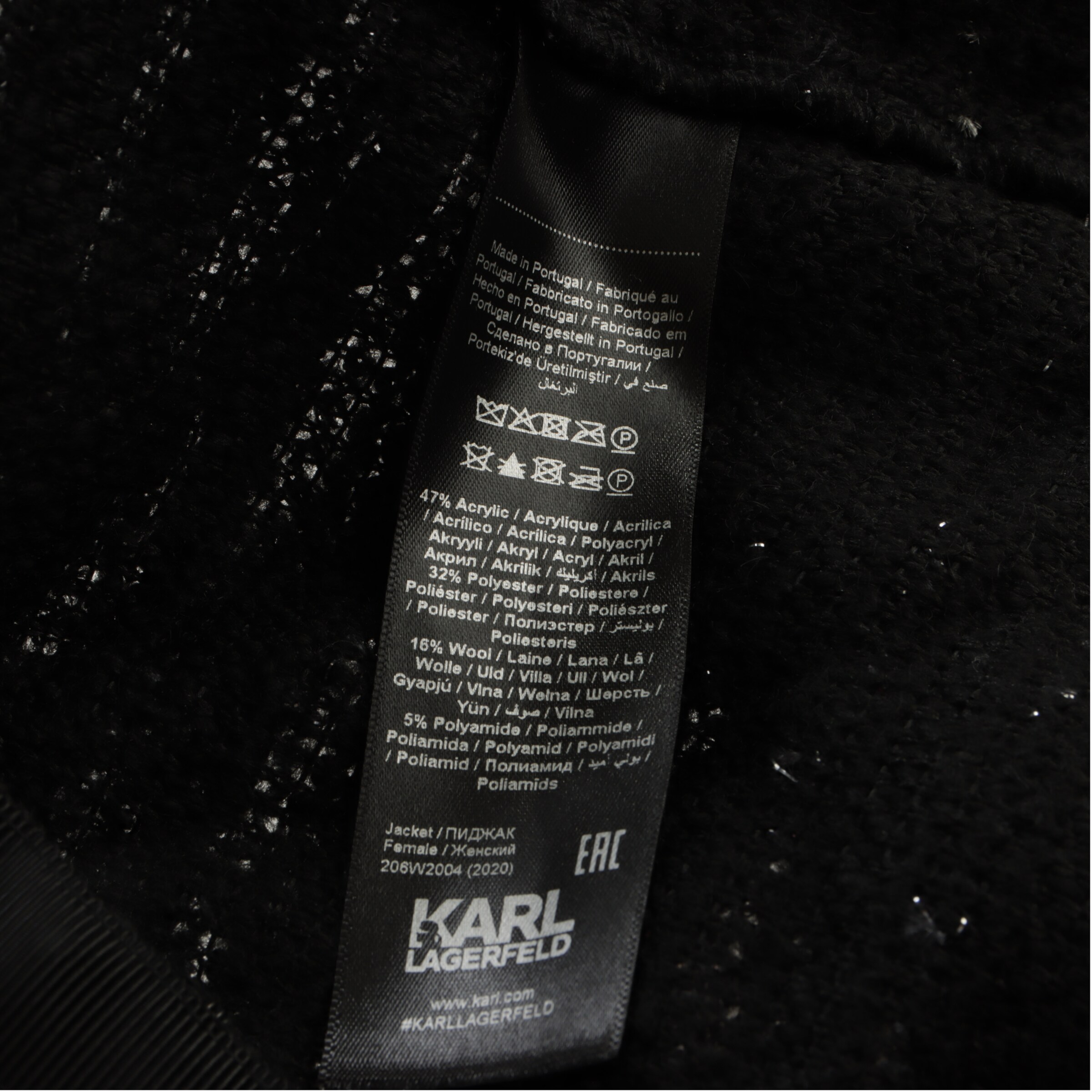 Karl Lagerfeld Pullover / Strickjacke L in Schwarz