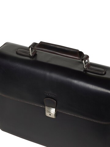Valigetta ventiquattrore 'Briefcase Bag Eric Dark Brown' di Howard London in marrone