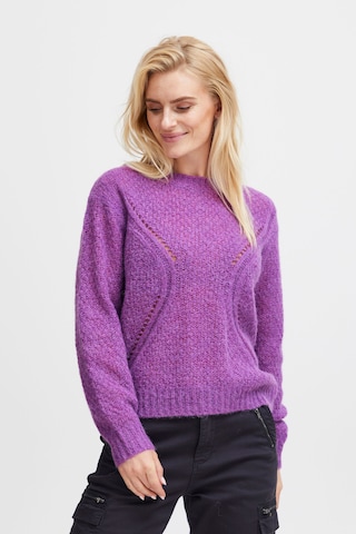 PULZ Jeans Sweater 'Ziris' in Purple: front