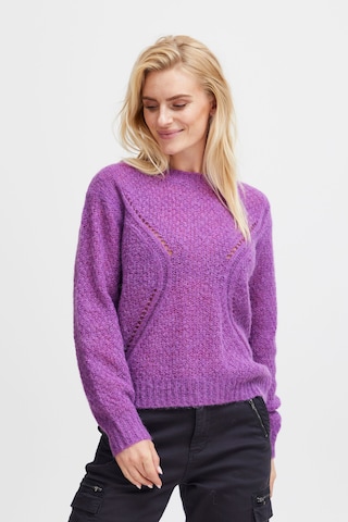 PULZ Jeans Sweater 'ziris' in Purple: front