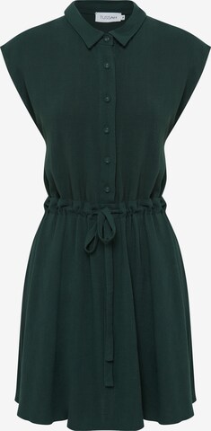 Tussah Dress 'ADELINA' in Green: front