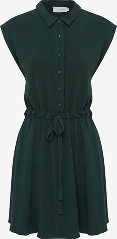 Robe 'ADELINA' Tussah en vert : devant