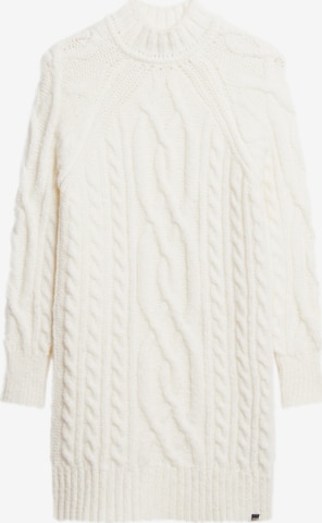 Superdry Knitted dress in White: front