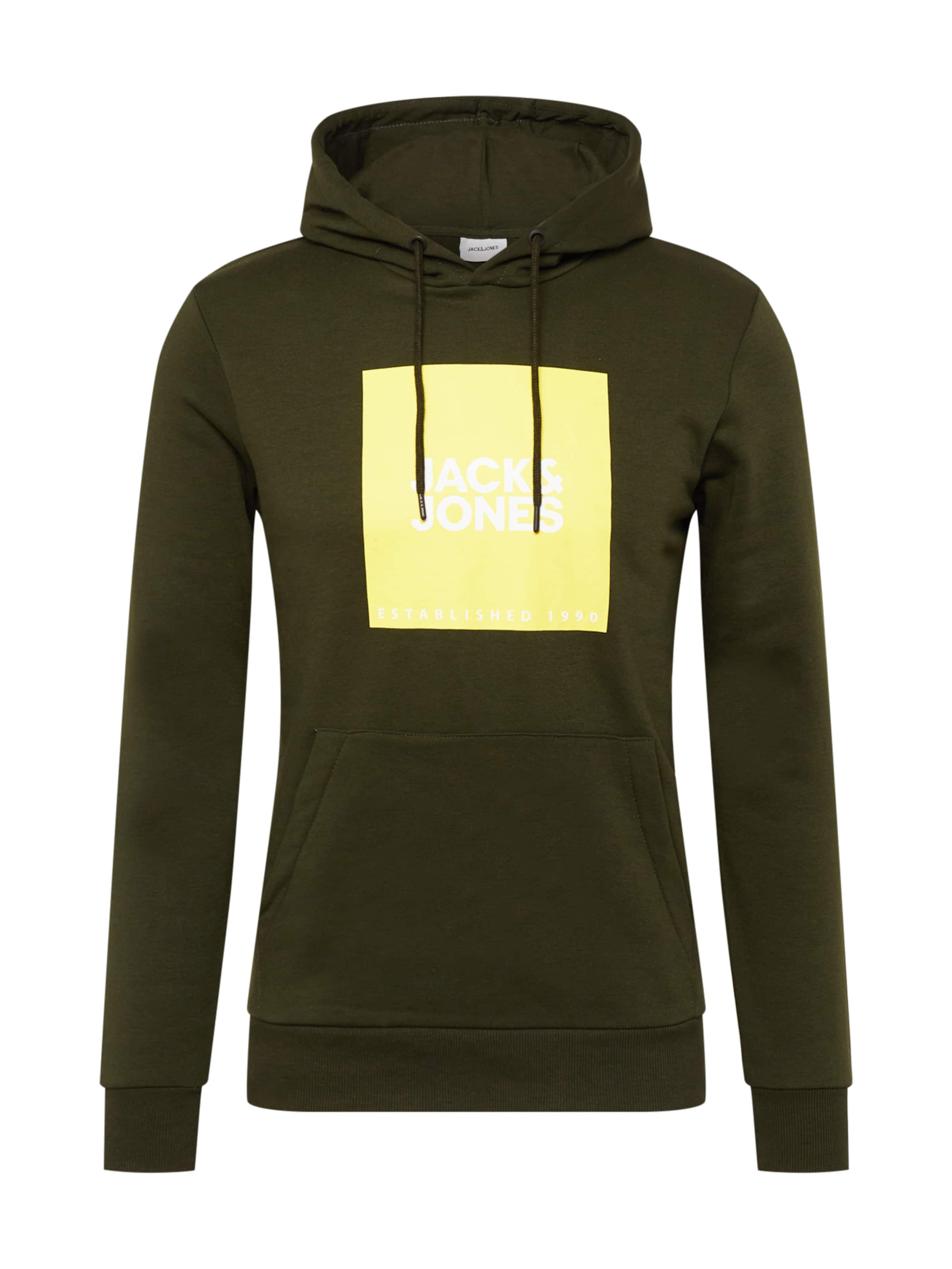 JACK & JONES Tréning póló 'Lock' - barna: elől