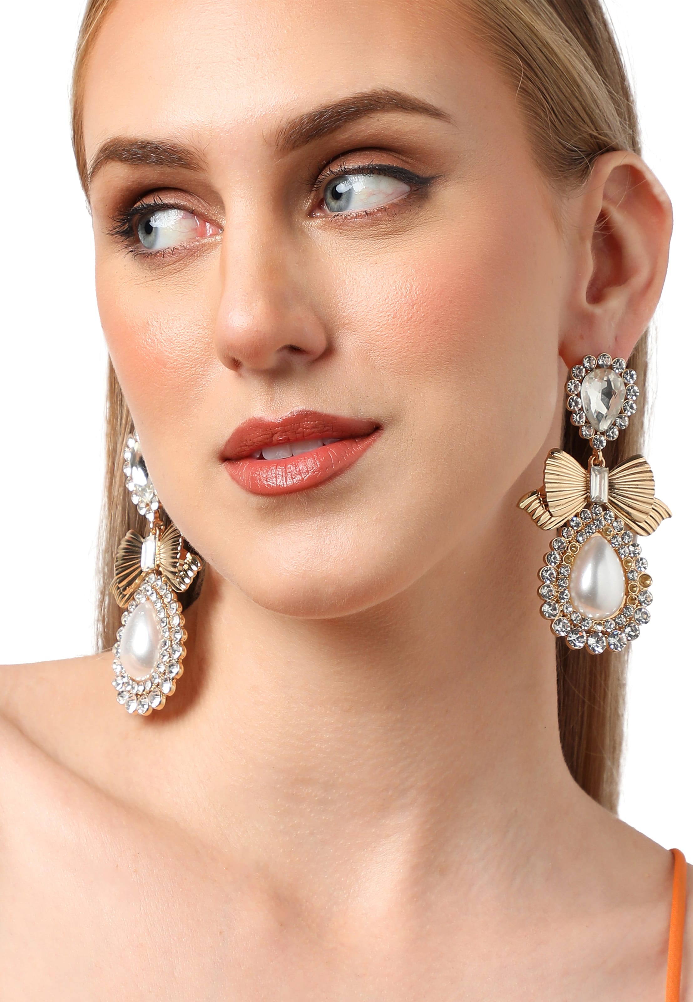 SOHI Øreringe ' Abra ' i blandingsfarvet: forside