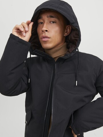 JACK & JONES Between-Seasons Parka 'Loop' in Black