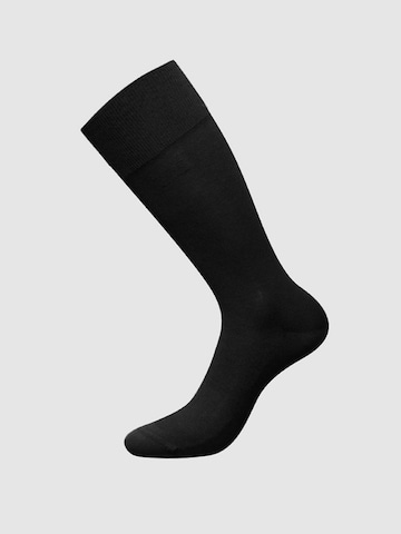 zd ZERO DEFECTS Socken 'Merino wool socks' in Schwarz: Vorderseite
