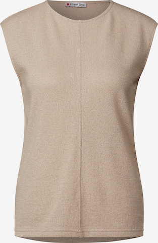 STREET ONE - Top de punto en beige: frente