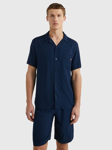 TOMMY HILFIGER Pyjamashirt in Blau