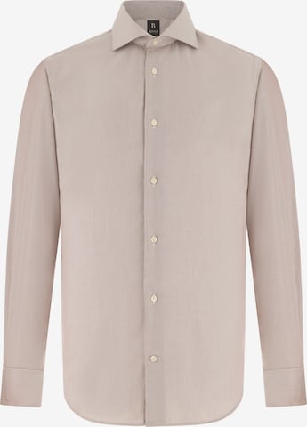 Boggi Milano Slim Fit Hemd in Beige: Vorderseite